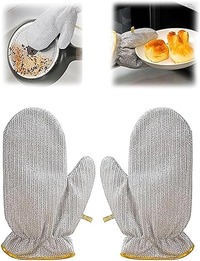 মাল্টিপারপাস ওয়্যার ডিশওয়াশিং গ্লাভস 4 টি